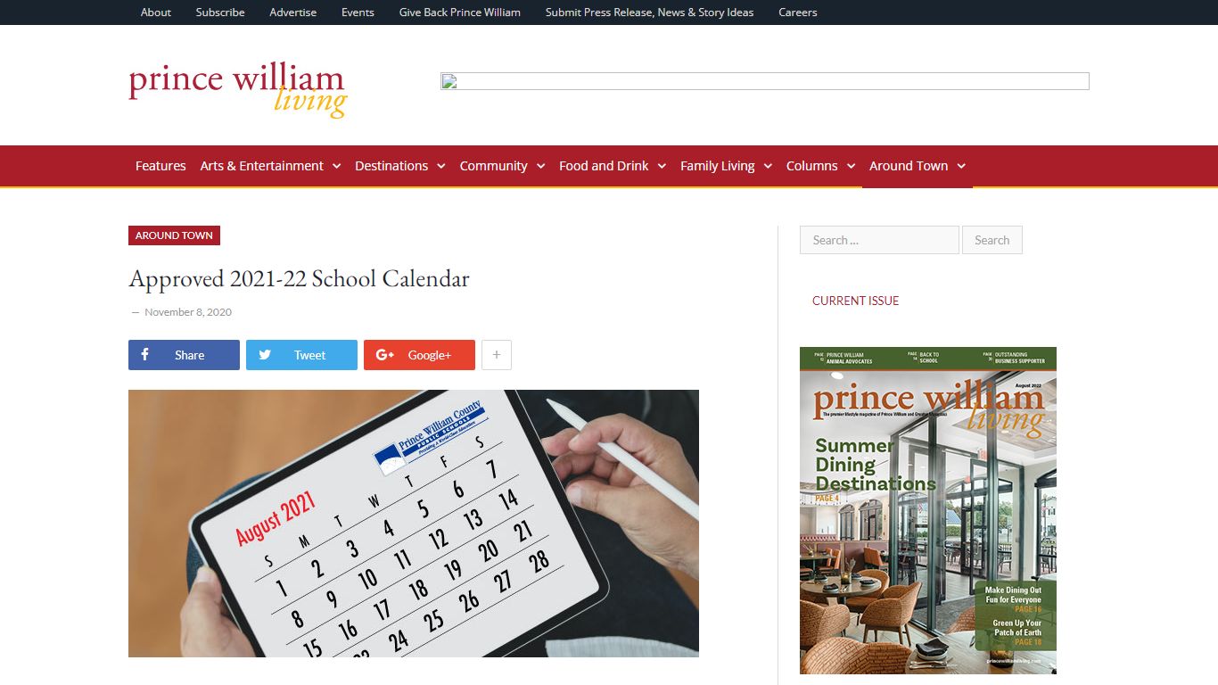 Approved 2021-22 School Calendar | Prince William Living